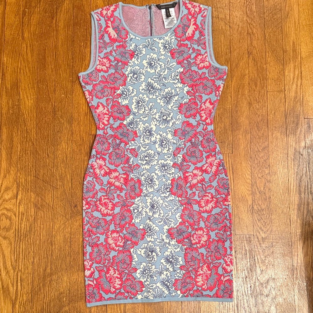 BCBG MaxAzria Bodycon Dress - Red and Blue